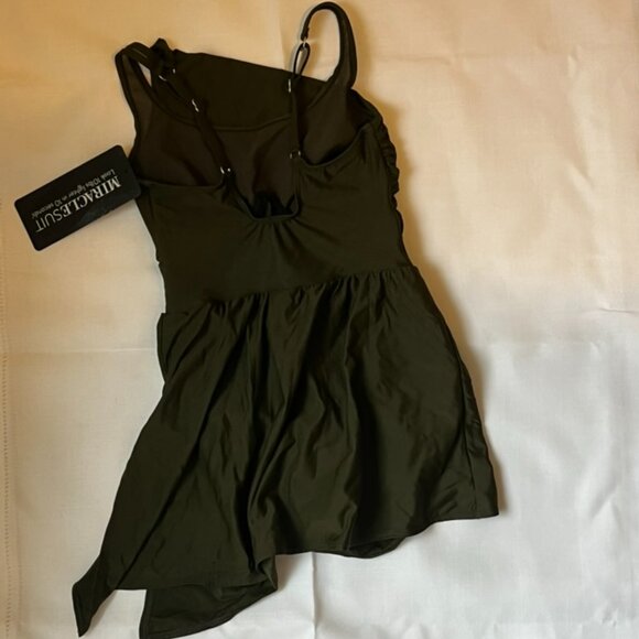 NWT Miraclesuit Alina Swim Dress in Nori Green Size 8 - Picture 6 of 9